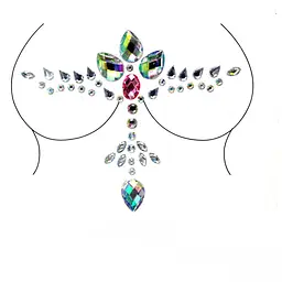 Наклейки кристали для грудей Crystals 9 8513 12х10 см