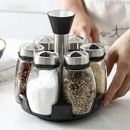 Набір баночок для спецій 6 шт. Spice Carousel / Органайзер для спецій на підставці / Карусель для спецій - мініатюра 5