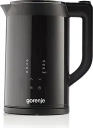 Электрочайник Gorenje 1.7 л двойные стенки LED дисплей Strix контроль черный kuh0015386 - миниатюра 3