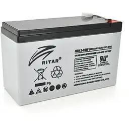 Акумуляторна батарея AGM RITAR HR1228W, Gray Case, 12V 7.0Ah ( 151 х 65 х 94 (100 ) 2.17kg Q10420