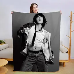 Плед BTS Jungkook, 3D плюшевий, 160x200 см, подарунковий