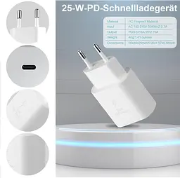 Зарядний комплект KAIMENGLONG USB-C 25W PD з кабелем 1,5 м - мініатюра 5