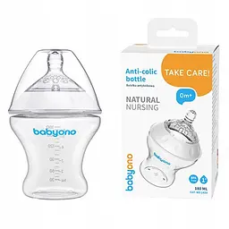Пляшка антиколікова 180 мл "Natural nursing" Babyono