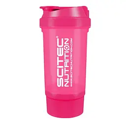 Шейкер Scitec Nutrition Shaker 500 мл 2-х компонентний, Pink