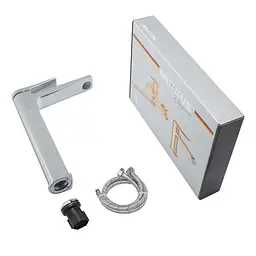 Змішувач для умивальника Mixxus Premium Degas 001 (Nut) High MI8246, Хром - мініатюра 2