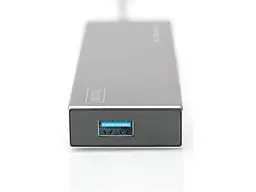 Мультипортовий адаптер Digitus Hub 7-port USB 3.0 SuperSpeed, Power Supply, Aluminum (DA-70241-1) - мініатюра 4