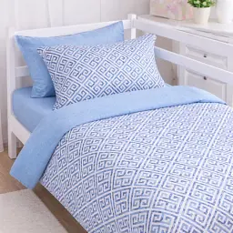 Дитяча постільна білизна JUNIOR Poplin geometry blue (2200012797372)