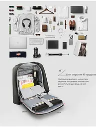 Рюкзак Tigernu T-B3599 15.6 Black - мініатюра 7
