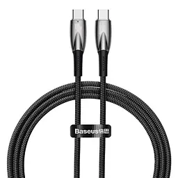 PD кабель Baseus Glimmer Series Fast Charging Data Cable Type-C to Type-C 100W 1m чорний CADH000701