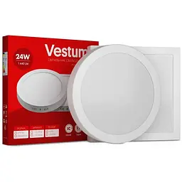 Квадратний світлодіодний накладний світильник Vestum 24W 4000K 220V 1-VS-5405