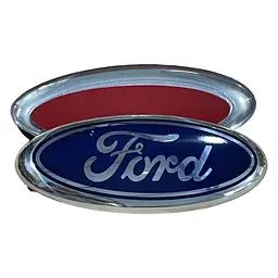 Емблема Ford синя 150x60 мм Focus, Mondeo, Fiesta, Fusion, Kuga, Edge, Explorer, Transit метал на скотчі (OEM: 1108560)