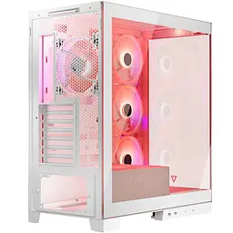 Корпус Modecom VOLCANO SPACE APEX ARGB 4x140mm fans MIDI USB 3.0x2+TYPE-C БІЛИЙ без Блок живлення ATX - мініатюра 6