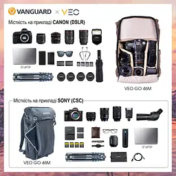 Рюкзак Vanguard VEO GO 46M Black (VEO GO 46M BK) - мініатюра 8