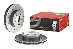 Диск гальмівний передній вентильований Mercedes C-class 07-25р Brembo (09.A613.51) - мініатюра 2