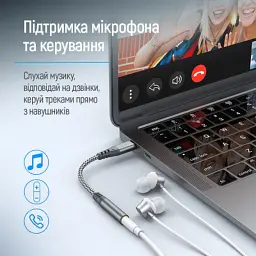 Перехідник USB-C to 3.5mm F 0.14m gray ColorWay (CW-AD-CJ) - мініатюра 9