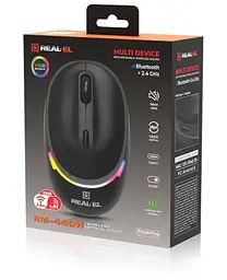 Комп'ютерна миша Real-El RM-440W Rechargeable Wireless Black teh0024024 - мініатюра 8