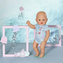 Одяг для ляльки Baby Born Боді S2 блакитний (830130-2) - мініатюра 4