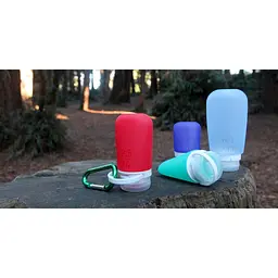 Набір ємностей для косметики Humangear GoToob+ 3-Pack Medium Синій-Фіолетовий - мініатюра 7