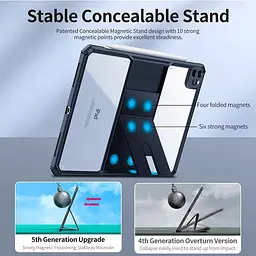 TPU+PC чохол Xundd Stand c посиленими кутами для Apple iPad Pro 11 (2024-25) Чорний - мініатюра 3