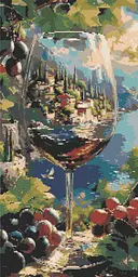 Алмазна мозаїка/вишивка Пейзаж. Італійський вайб 40*80 см Орігамі OD 5186