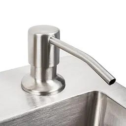 Кухонна мийка зі змішувачем Platinum Handmade Водоспад 75x45B PVD з нержавіючої сталі 78x45x21 см сатин - мініатюра 2