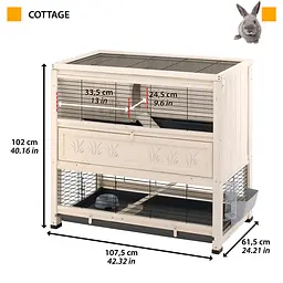 Дерев`яна клітка Ferplast Cottage для кроликів - мініатюра 8