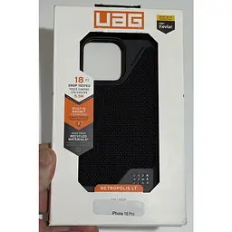 Оригінальний протиударний чохол UAG Metropolis LT MagSafe для iPhone 16 Pro (6.3") Kevlar Black 114452113940 - мініатюра 2