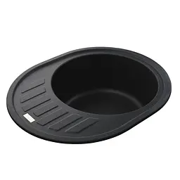 Гранітна мийка Globus Lux Arno графіт 620x500 мм А0001, Графит - мініатюра 2