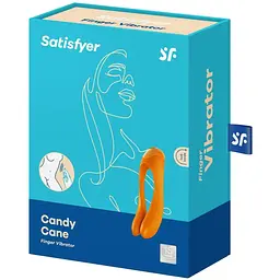 Вібратор на палець Satisfyer Candy Cane Помаранчевий - мініатюра 7