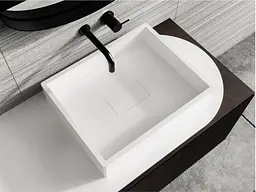 Умивальник Miraggio CAPRI (0000160) Miramarble, Глянцевий, Врізний, Білий - мініатюра 7