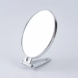 Дзеркало косметичне Salon Professional настільне 6 дюймів для щоденного макіяжу овальне сріблясте - мініатюра 3