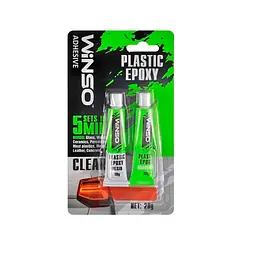 Клей епоксидний WINSO двокомпонентний Plastic Epoxy прозорий 20g. 300400 - мініатюра 1