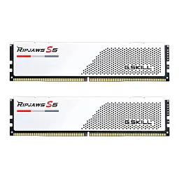 Модуль пам'яті для комп'ютера DDR5 32GB (2x16GB) 5600 MHz Ripjaws S5 White G.Skill (F5-5600J4040C16GX2-RS5W)