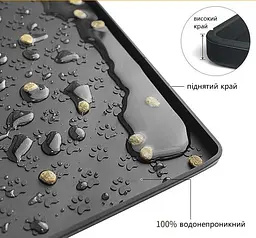 Силіконовий килимок під миску для собак та котів EcoToys чорний 48х30 см 800316 - мініатюра 4