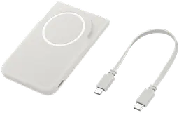 Портативний зарядний пристрій Samsung Magnet Wireless Battery Pack 5000mAh 25W (EB-U2500XJEGWW) Білий (7252028) - мініатюра 3