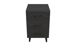 Тумба Віва 3 на конусних ніжках Ferrum-decor 56,5x35x40 Чорний метал ДСП Сосна Кембра 16 мм (FRD-106818) - мініатюра 2