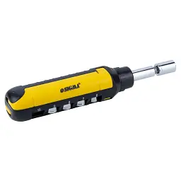 Набір викруток Sigma з реверсом + насадки торцеві та біти 1/4" 13шт CrV (4001931) - мініатюра 6