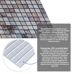 Декоративна панель Sticker Wall ПВХ мозаїка 960х480х4мм Бежевий мармур SW-00001433 - мініатюра 2