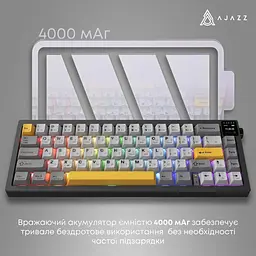Клавіатура Ajazz AK650 Flying Fish Switch Black (AK650-FF-BGY) - мініатюра 14