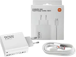 Комплект зарядний пристрій Xiaomi 90W з Турбо кабелем 6A (BHR07ZBEU)