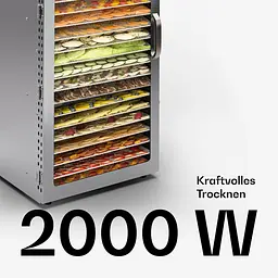 Дегідратор сушарка Food Dehydrator LT-20 для овочів фруктів м'яса грибів 20 лотків 2000Вт - мініатюра 5