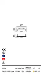 Вбудовуваний вулични світильник TAMPA AP LED 10W IP54 MW 3000K (5.1.2) Redo 90009 - мініатюра 3