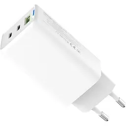 Зарядний пристрій ColorWay GaN Mini 65W PD Port PPS USB (USB-2C1A) white (CW-CHS058PD-WT) - мініатюра 5