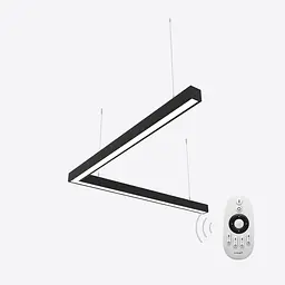 Керований кутовий світлодіодний світильник X-LED 80ВТ чорний (800*800*43) LSNA-80db