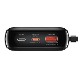 УМБ BASEUS Qpow Digital Display Quick Charging Power Bank (With IP Cable) 20000mAh |USB/Type-C/Lightning, - мініатюра 5