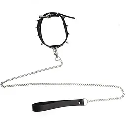 Нашийник з шипами та повідцем Art of Sex - Collar Spikes and Leash - мініатюра 5