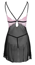 Пеньюар Babydoll black/pink S Cottelli 42-27413421021 101821 - мініатюра 4
