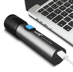 Ліхтар ручний T6 LED акумуляторний зарядка від USB кишеньковий ліхтарик UKC K31 - мініатюра 15