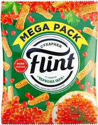 Сухарики Flint пшенично-житні зі смаком червоної ікри 100 г