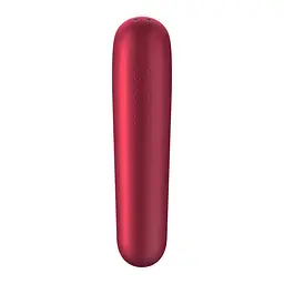 Вакуумний стимулятор клітора з вібрацією Satisfyer Dual Love червоний - мініатюра 4